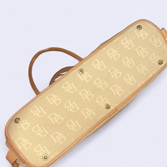 Dooney & Bourke Tan Leather Satchel with Gold Accents - Picture 4 of 7